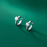 925 Silver Zircons Hoop Earring for Women S925 Jewelry Brincos