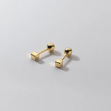 925 Silver Cube Screw Earrings for Women