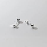 925 Silver Cube Screw Earrings for Women