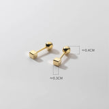 925 Silver Cube Screw Earrings for Women