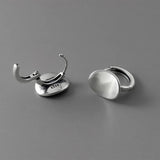 925 Silver Oval Hoop Earrings For Women, Thai Silver Ear Jewelry