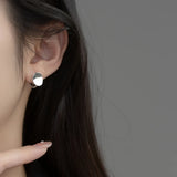 925 Silver Oval Hoop Earrings For Women, Thai Silver Ear Jewelry