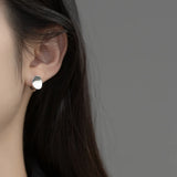 925 Silver Oval Hoop Earrings For Women, Thai Silver Ear Jewelry