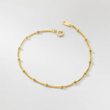 925 Silver Beads Thin Chain Bracelets Women Party Jewelry