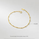 925 Silver Beads Thin Chain Bracelets Women Party Jewelry