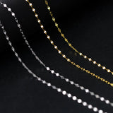 925 Sterling Silver Single Chain Clavicle Necklace for Women