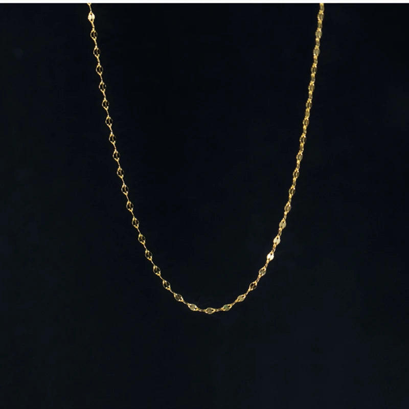 925 Sterling Silver Single Chain Clavicle Necklace for Women