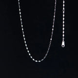 925 Sterling Silver Single Chain Clavicle Necklace for Women