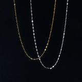 925 Sterling Silver Single Chain Clavicle Necklace for Women