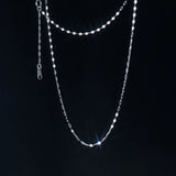 925 Sterling Silver Single Chain Clavicle Necklace for Women
