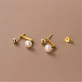 925 Silver Freshwater Pearl Ear Hook Earrings for Women