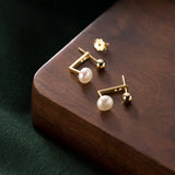 925 Silver Freshwater Pearl Ear Hook Earrings for Women