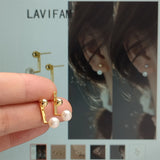 925 Silver Freshwater Pearl Ear Hook Earrings for Women