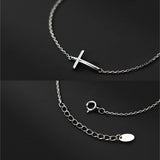 925 Silver Cross Bracelet, Personalized Hand Jewelry