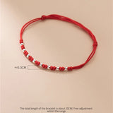 925 Silver Women's Bracelet Red Thread String Rope Hand Jewelry