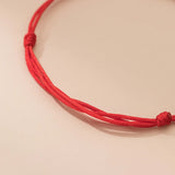 925 Silver Women's Bracelet Red Thread String Rope Hand Jewelry