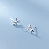Dragonfly Earrings 925 Silver Women's Minimalist Ear Earring
