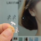 Dragonfly Earrings 925 Silver Women's Minimalist Ear Earring