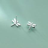 Dragonfly Earrings 925 Silver Women's Minimalist Ear Earring