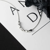 925 Silver Beads Pendant Choker for Women