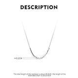 925 Silver Geometric Square Beads Necklace Charm Jewelry