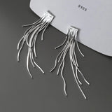 925 Sterling Silver Snake Bone Tassel Earrings Fall Star River Feeling Ins Style