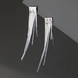 925 Sterling Silver Snake Bone Tassel Earrings Fall Star River Feeling Ins Style