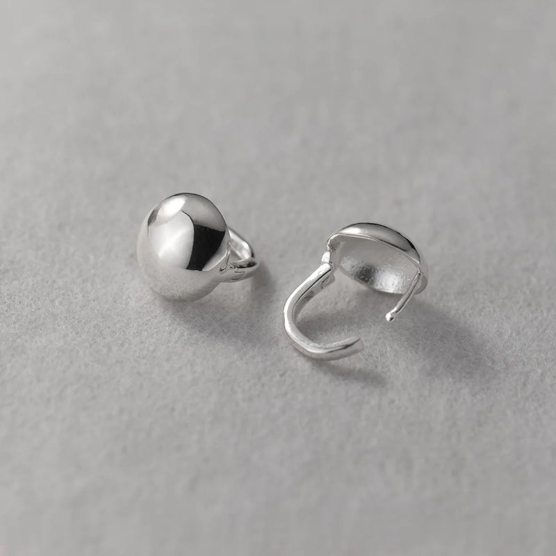 925 Sterling Silver Smooth Round Hoop Earrings
