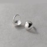 925 Sterling Silver Smooth Round Hoop Earrings