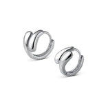 925 Sterling Silver Double Layer Water Drop Ear Buckle Earrings Hoops