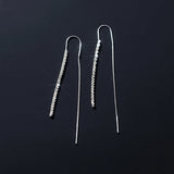 925 Silver Tassel Ear Line Long Earrings