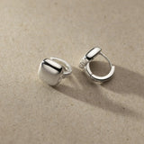 925 Sterling Silver Smooth Square Earrings Hoops Women