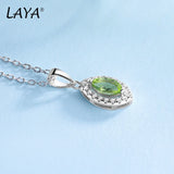 925 Silver Marquise Garnet Pendant Necklace for Women Wedding