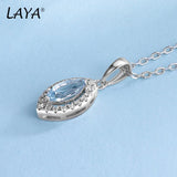 925 Silver Marquise Garnet Pendant Necklace for Women Wedding