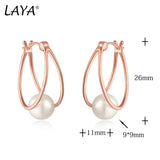 LAYA 925 Silver Freshwater Pearl Bead Earrings