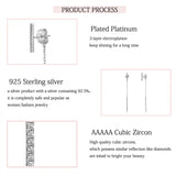 LAYA 925 Silver Zircon Dangle Earrings Women Jewelry