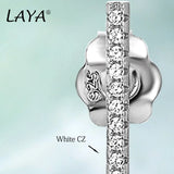LAYA 925 Silver Zircon Dangle Earrings Women Jewelry