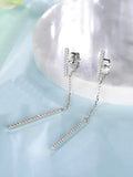LAYA 925 Silver Zircon Dangle Earrings Women Jewelry
