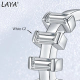 LAYA 925 Silver Cuff Earcuff with Cubic Zircon Clip