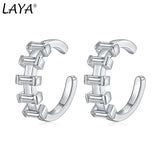 LAYA 925 Silver Cuff Earcuff with Cubic Zircon Clip
