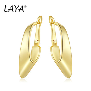 LAYA 925 Silver Geometric Statement Earrings For Women