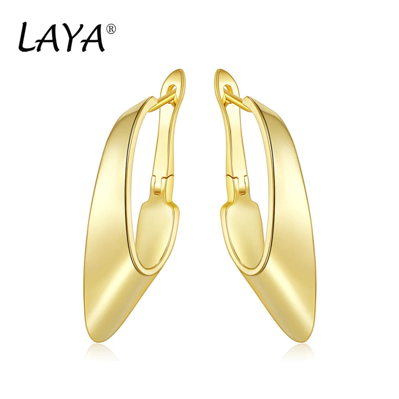 LAYA 925 Silver Geometric Statement Earrings For Women