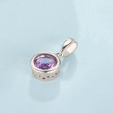 LAYA Amethyst Bezel Setting Pendant Necklace Sterling Silver Women Jewelry