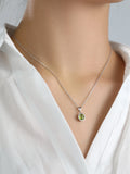 LAYA Peridot Sterling Silver Pendant Necklace