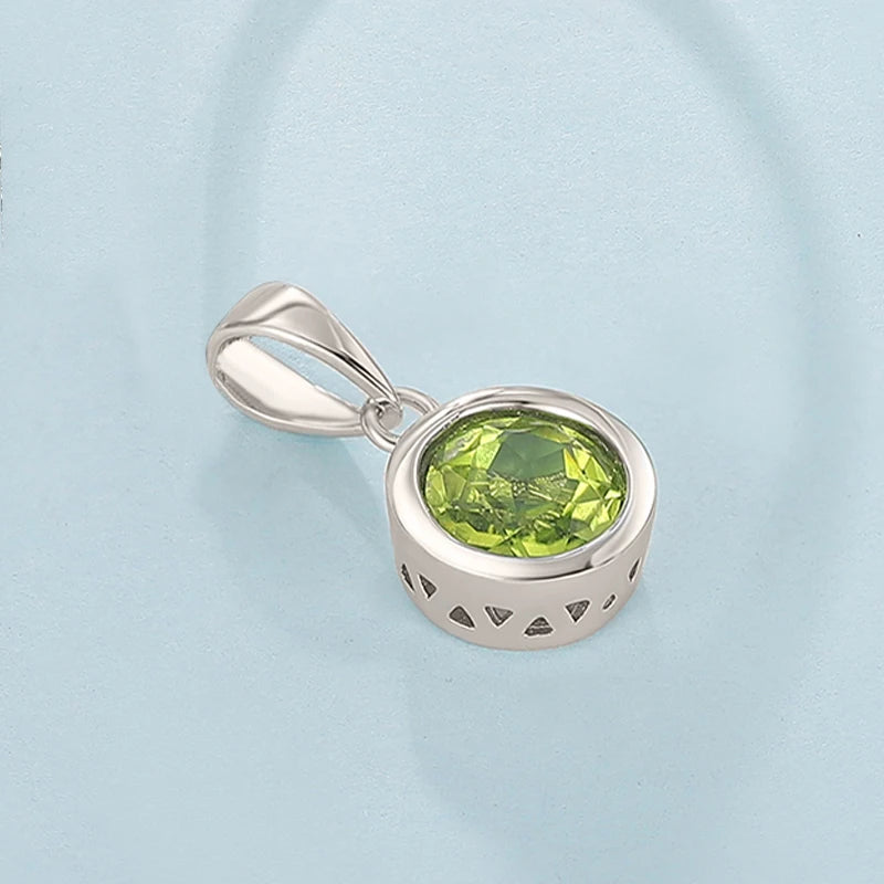 LAYA Peridot Sterling Silver Pendant Necklace