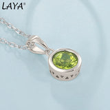 LAYA Peridot Sterling Silver Pendant Necklace
