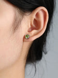 LAYA Peridot Sterling Silver Stud Earrings for Women