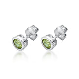 LAYA Peridot Sterling Silver Stud Earrings for Women