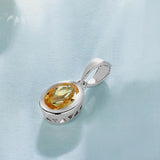 LAYA 925 Silver Colorful Crystal Pendant Necklace