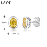 LAYA 925 Silver Colorful Crystal Earrings
